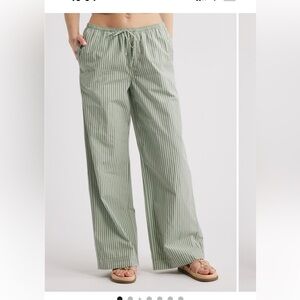 Green Striped lounge  Pants